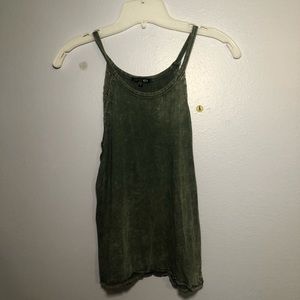 Green high neck tank top Medium